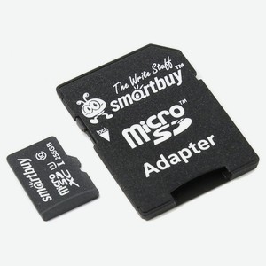 Карта памяти SmartBuy micro SDXC 256GB с адаптером SD