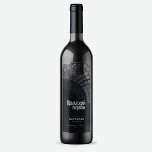 Вино Крымский погребок Бастардо красное сухое Россия, 0,75 л
