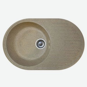 Кухонная мойка AQUAGRANITEX M-18 искусственный мрамор, 46см х 73см, песочный [m-18 (302)]