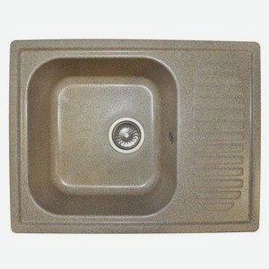 Кухонная мойка AQUAGRANITEX M-13 искусственный мрамор, 49.5см х 64.5см, песочный [m-13 (302)]