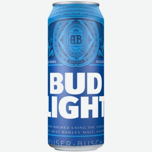 Пиво  Бад Лайт  светлое, 4,1%, жб 0,45л