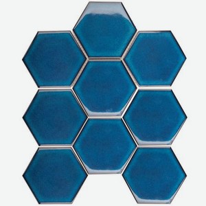 Мозаика Starmosaic hex.big deep blue glossy 256х295
