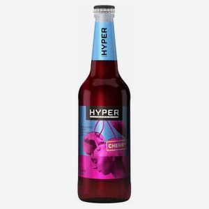 Пивной напиток Hyper Super вишня нефильтрованный 4,5%, 450 мл