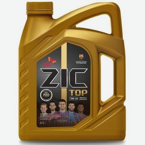 Моторное масло ZIC TOP, 5W-40, 4л, синтетическое [162682]