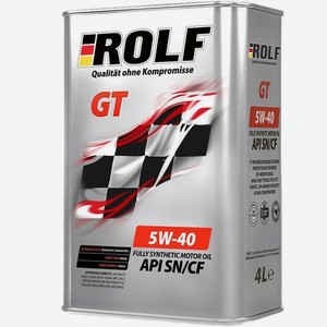 Моторное масло ROLF GT SAE, 5W-40, 4л, синтетическое [322229]