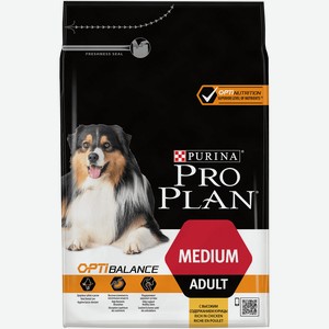 Purina Pro Plan для взрослых собак средних пород, с высоким содержанием курицы (14 кг)