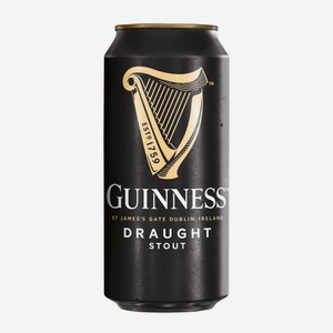 Пиво Guinness Draught темное, 0.44л Ирландия