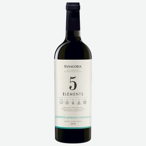 Вино 5 ЭЛЕМЕНТС Алиготе-Шардоне-Совиньон белое сухое, 0,75л