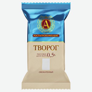 Творог «А.Ростагрокомплекс» обезжиренный 0,5% БЗМЖ, 180 г