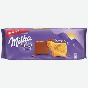 Печенье Milka Choco-Cow покрытое молочным шоколадом, 200 г