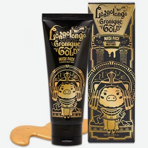 Золотая омолаживающая маска пленка Elizavecca Hell Pore Longolongo Gronique Gold Mask Pack