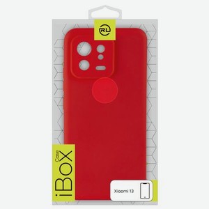 Накладка силикон iBox Case для Xiaomi 13 с защитой камеры и подложкой, красный