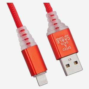 USB кабель Liberty Project для Apple 8 pin Змея LED TPE красный