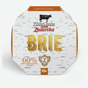 Сыр мягкий WhiteCheese from Zhukovka Бри 60% БЗМЖ, 125 г