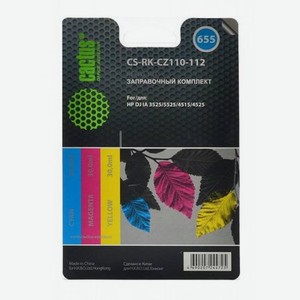 Заправочный набор Cactus CS-RK-CZ110-112 многоцветный 90мл для HP 3525/5525/4515/4525