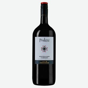 Вино Podere Montepulciano d Abruzzo красное сухое Италия, 1,5 л