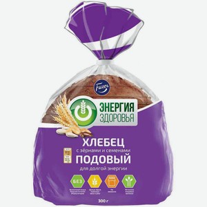 Хлеб Энергия здоровья с зернами и семенами, нарезка, 300 г