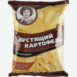 Чипсы картофельные Хрустящий картофель в ломтиках со вкусом Сыра, 160 г