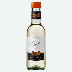 Вино Cielo белое полусухое Италия, 0,187 л