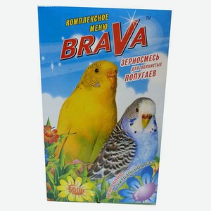 Корм для попугаев Brava зерносмесь для волнистых видов, 500 г