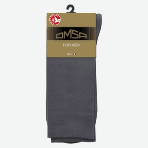 Носки мужские Omsa Classic 203 гладь Grigio Scuro, размер 45-47