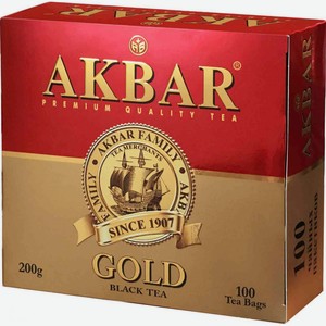 Чай черный Akbar Gold, 100×2 г
