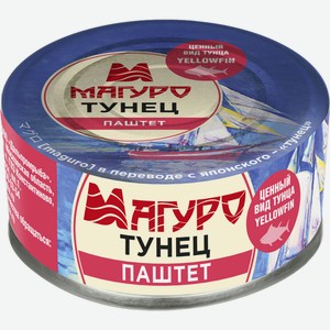 Рыбные консервы Паштет из тунца Парус Тунец желтоперый измельченный Магуро 90г