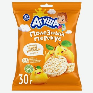 Хлебцы Агуша рисовые с грушевым соком с 12 месяцев, 30 г
