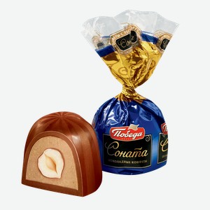 ПОБЕДА ВКУСА Конфеты шоколадные Соната с лесным орехом (в):2, 100г