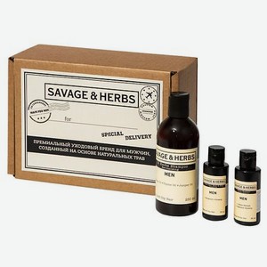 SAVAGE&HERBS Подарочный сет шампуней для мужчин  Энергия трав 