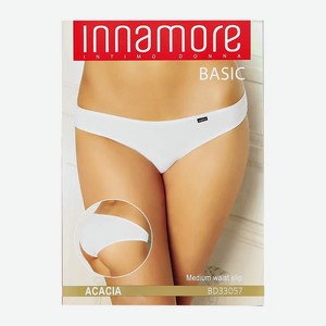 Трусы женские `INNAMORE` UNDERWEAR cлипы средней посадки из хлопка (nero, 4)