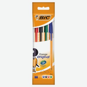 Ручка шариковая BIC Orange Fine разноцветные, 4 шт