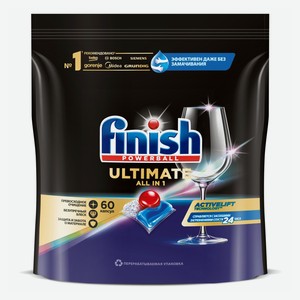 Капсулы для мытья посуды Finish Ultimate для посудомоечной машины 60 шт