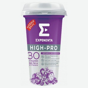 Напиток Exponenta High-pro кисломолочный черника-земляника, 250 мл