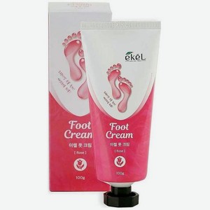EKEL Успокаивающий крем для ног с экстрактом розы Foot Cream Rose, 100гр