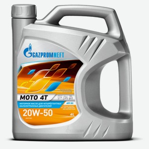 Масло моторное Gazpromneft Moto 4T 20W-50, 4 л