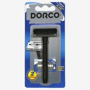 Безопасный станок для бритья Dorco PL602-B, станок + 2 лезвия