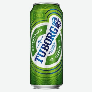 Пиво Tuborg светлое фильтрованное 4,6%, 450 мл