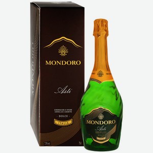Вино игристое Mondoro Asti белое сладкое  подарочная упаковка, 0.75 л