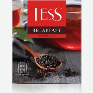 Чай в пакетиках Tess Breakfast, черный, 100 шт