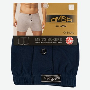 Трусы мужские шорты-боксеры OMSА 1242 Blu Scuro, размер 48