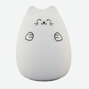 Ночник Lucia Мяшки-светяшки кошка силикон белый (LJC-101)