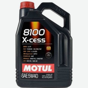 Моторное масло MOTUL 8100 X-cess, 5W-40, 5л, синтетическое [109776]