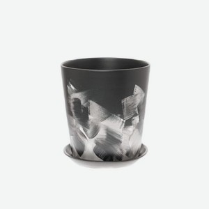 Горшок Студия-Декор Палитра чёрный №2 12 см конус