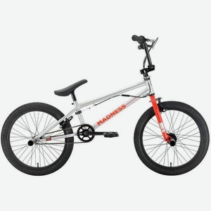 Велосипед STARK Madness BMX 2 (2022), BMX (взрослый), рама 9 , колеса 20 , серебристый/оранжевый, 12.5кг [hq-0005134]