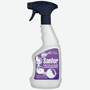Чистящее средство SANFOR для ванной, ультрабелый, 500мл