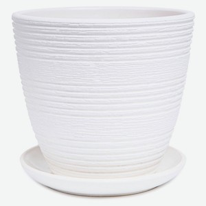 Горшок керамический Халва-А белый Ø12 см