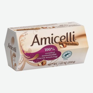 Вафельные трубочки Amicelli с ореховым кремом в молочном шоколаде 150 г