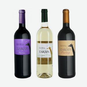 Вино ZARAFA Shiraz 13,5%, Pinotage 14%, Sauvignon Blanc 13% 0,75л