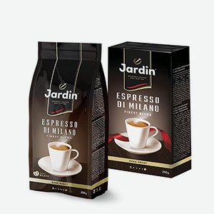 Кофе молотый, В зернах JARDIN Espresso di Milano 250г